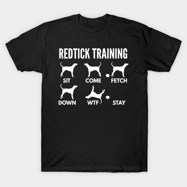 American Coonhound Training Redtick Tricks T-Shirt by DoggyStyles